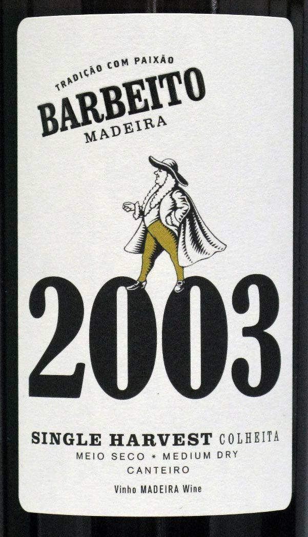 2003 Madeira Barbeito Single Harvest 50cl