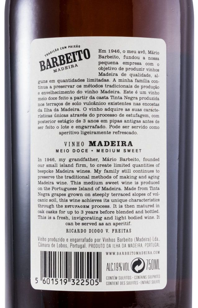 Madeira Barbeito Medium Rich 3 years
