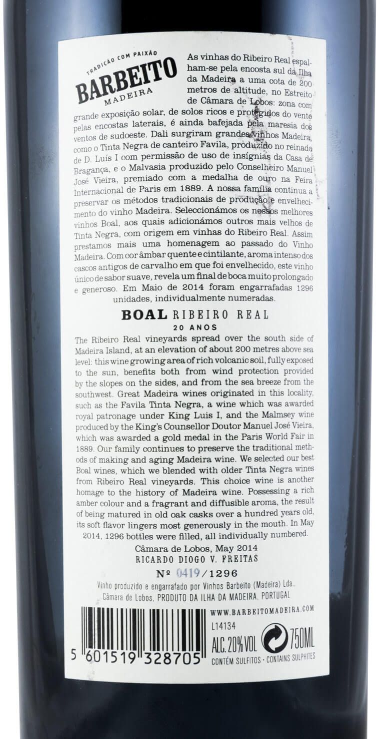Madeira Barbeito Ribeiro Real Boal 20 years