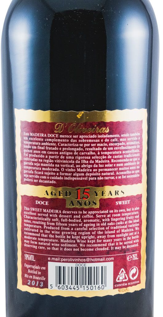 Madeira D'Oliveiras Doce 15 years