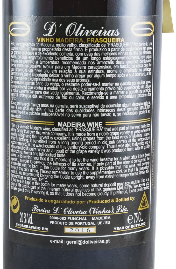 1988 Madeira D'Oliveiras Terrantez