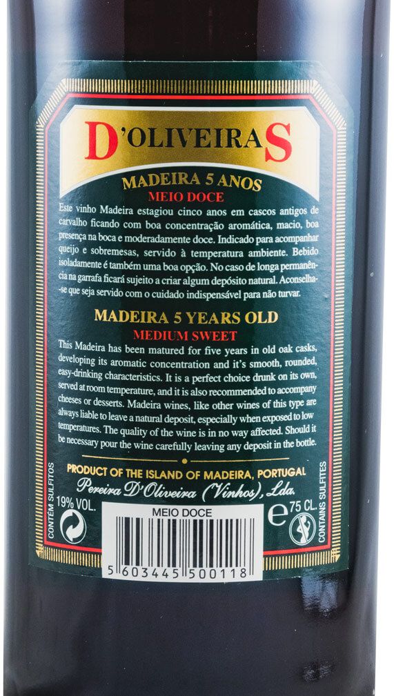 Madeira D'Oliveiras Meio Doce 5 anos