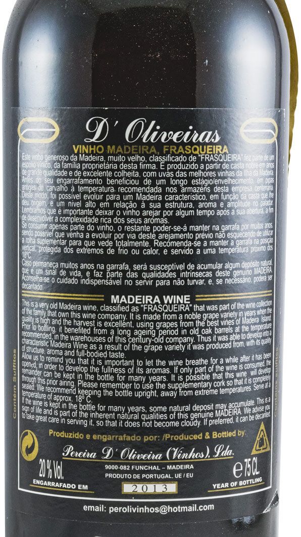 1981 Madeira D'Oliveiras Verdelho