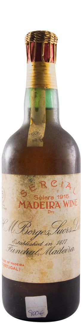 1915 Madeira H. M. Borges Sercial (wicker bottleneck)