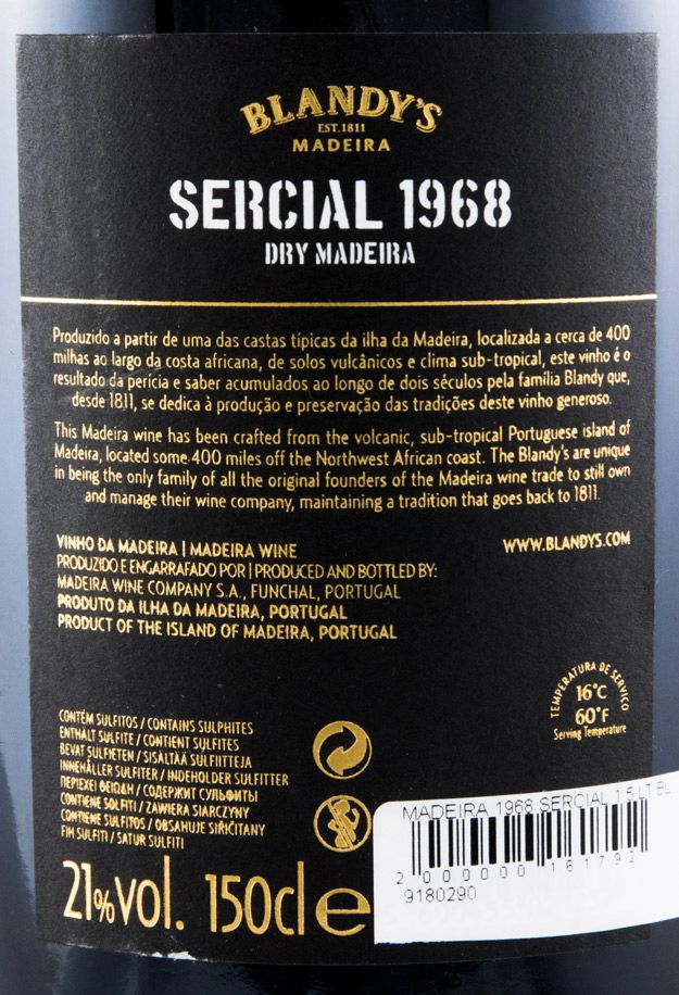 1968 Madeira Blandy's Sercial 1,5L