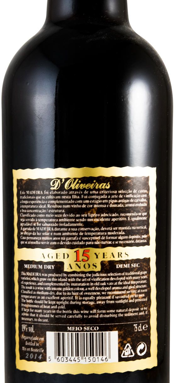 Madeira D'Oliveiras Meio Seco 15 anos