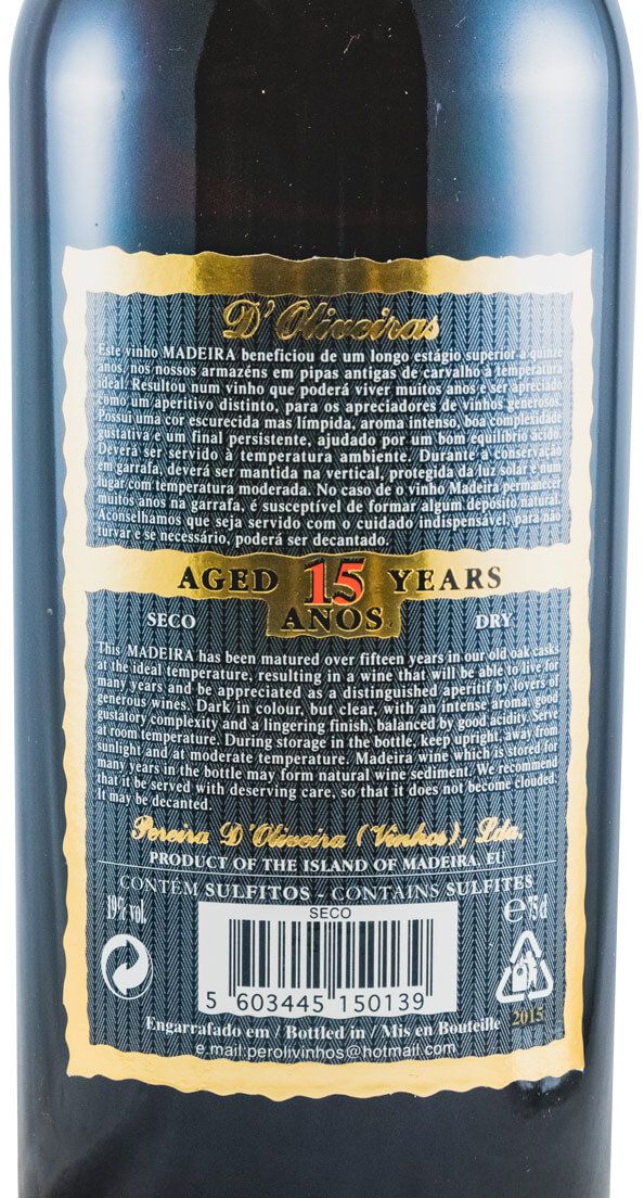 Madeira D'Oliveiras Seco 15 years