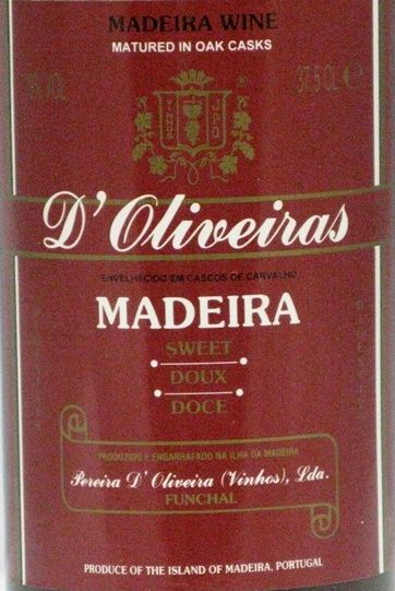 Madeira D'Oliveiras Doce 3 years 37.5cl
