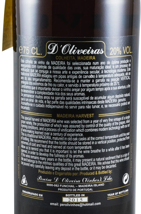 1999 Madeira D'Oliveiras Sercial Colheita