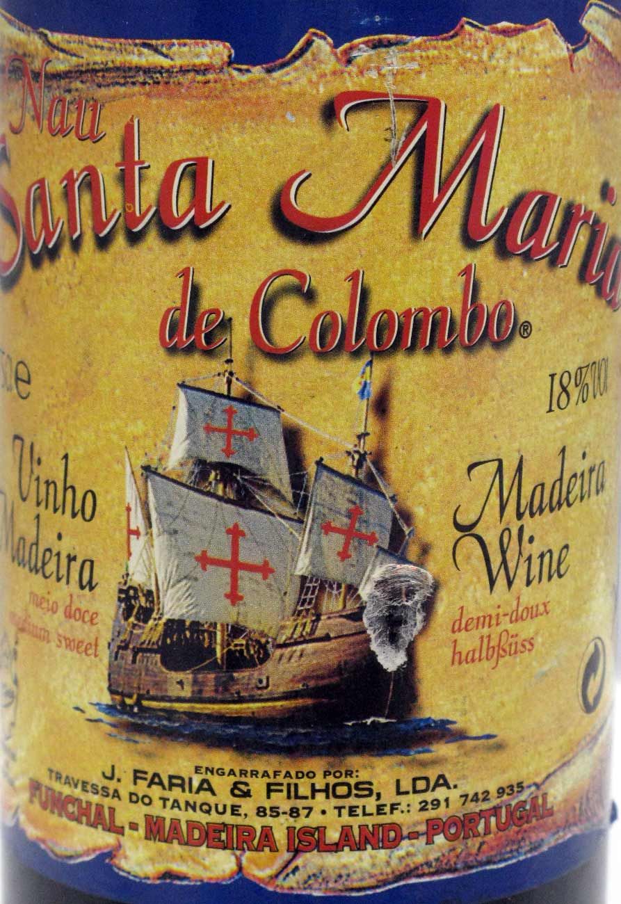 Madeira Nau Santa Maria de Colombo J. Faria & Filhos