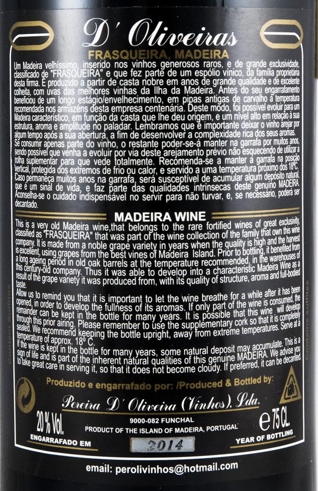 1905 Madeira D'Oliveiras Verdelho