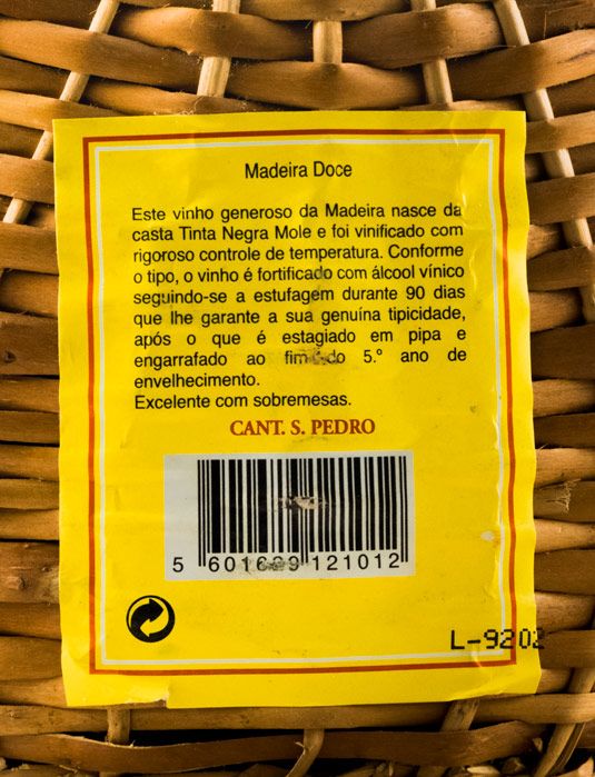 Madeira H. M. Borges Caves de S. Pedro Doce 5 years (wicker flask)
