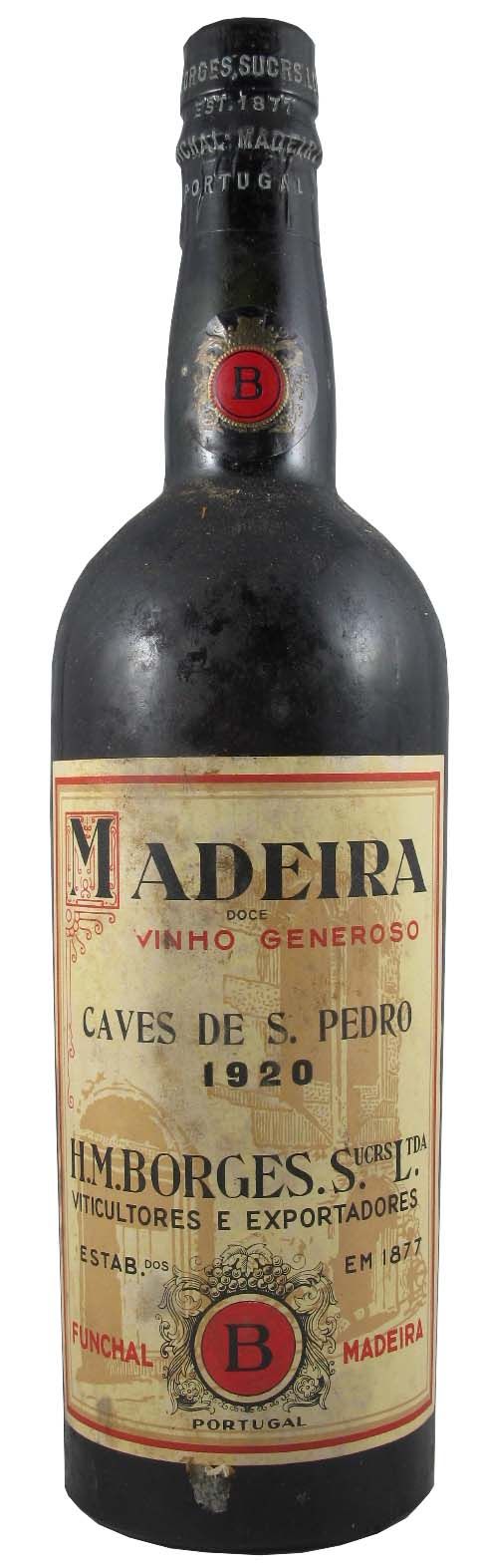 1920 Madeira H. M. Borges Caves de S. Pedro Doce