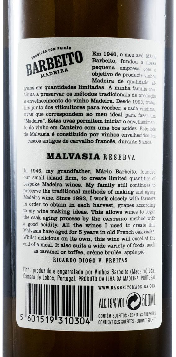 Madeira Barbeito Malvasia 5 years 50cl