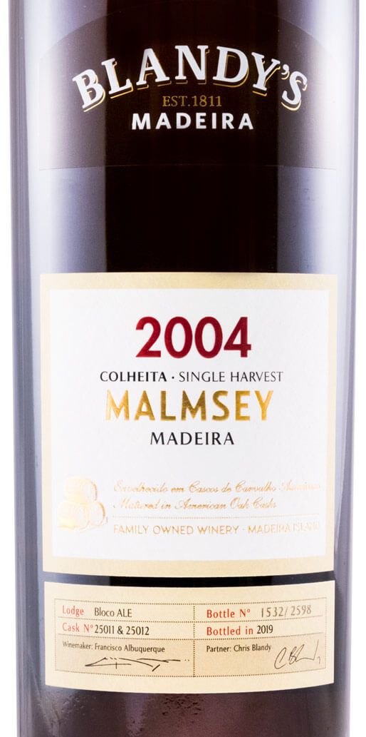 2004 Madeira Blandy's Malmsey Colheita 50cl