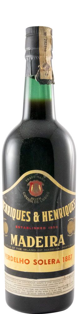 1887 Madeira Henriques & Henriques Verdelho Solera