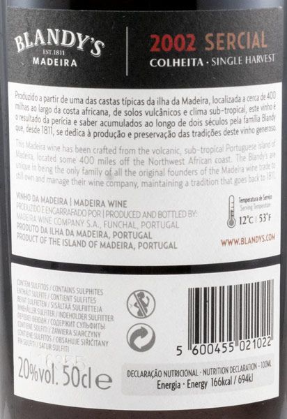 2002 Madeira Blandy's Sercial 50cl