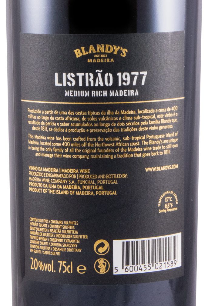 1977 Madeira Blandy's Listrão Frasqueira