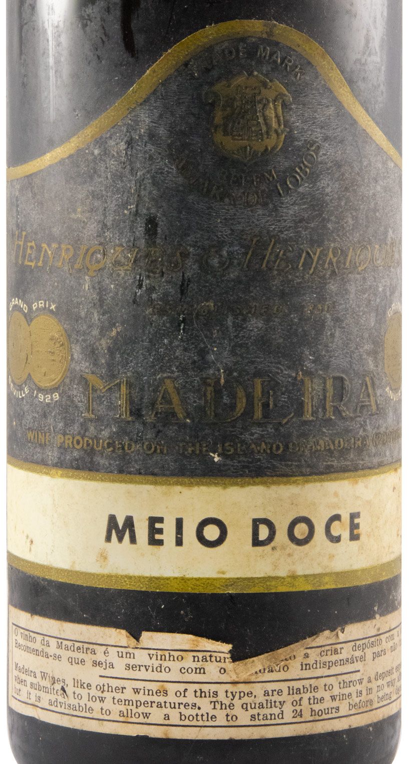 Madeira Henriques & Henriques Meio Doce (rótulo preto)