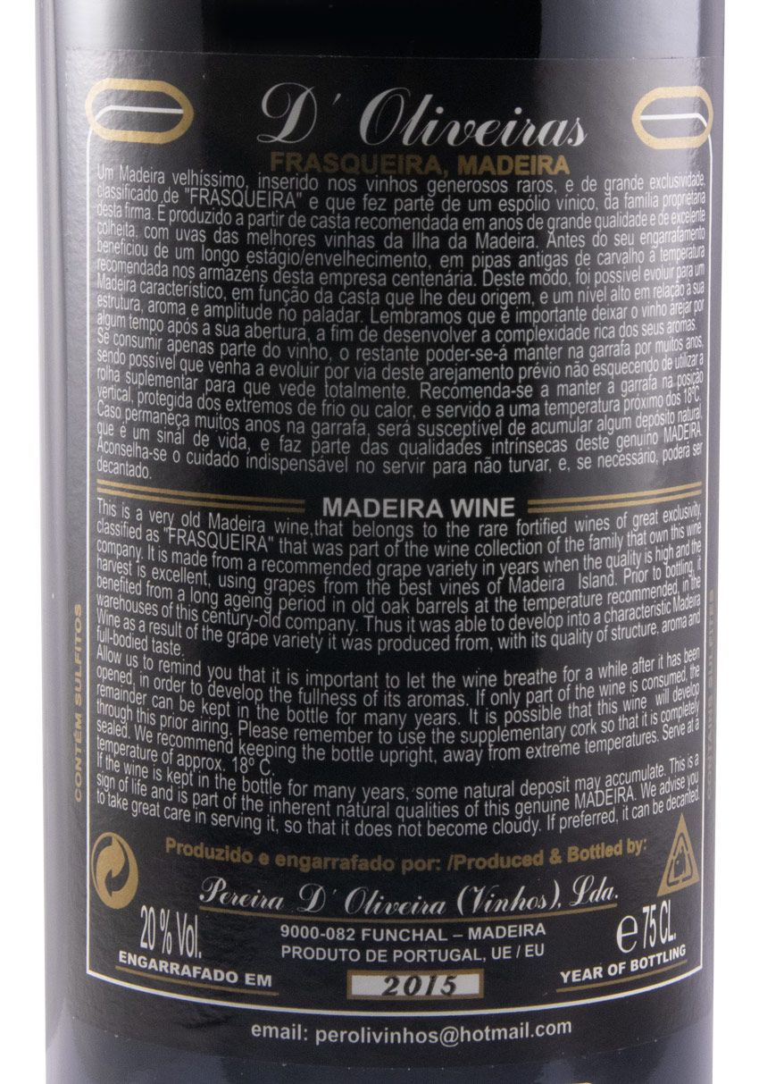 1875 Madeira D'Oliveiras Malvazia