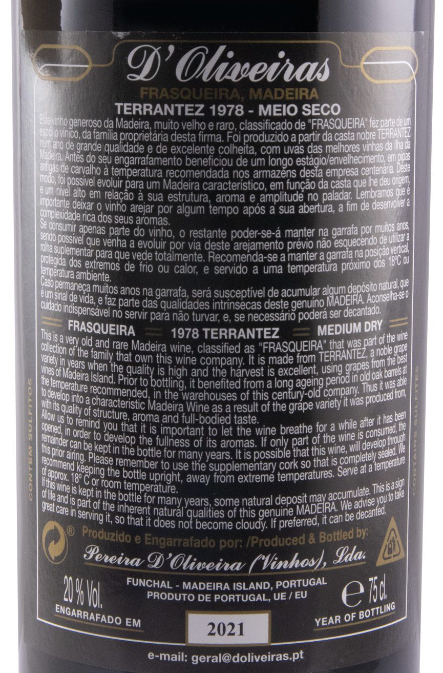 1978 Madeira D'Oliveiras Terrantez