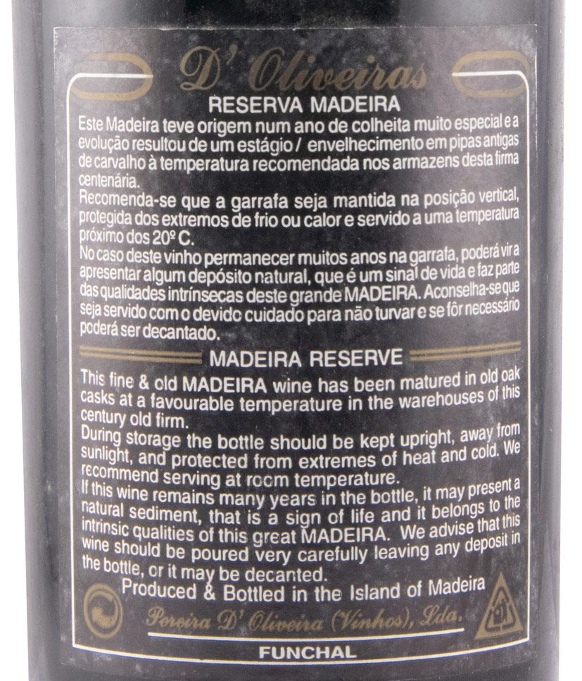 1850 Madeira D'Oliveiras Verdelho Reserva