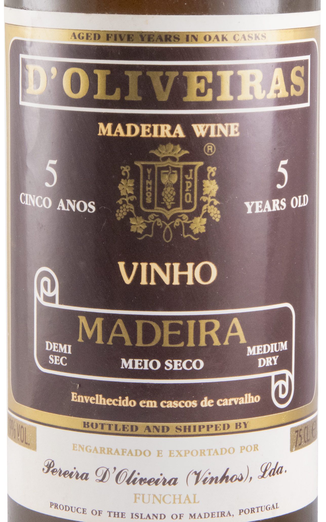 Madeira D'Oliveiras Medium Dry 5 years (former label)