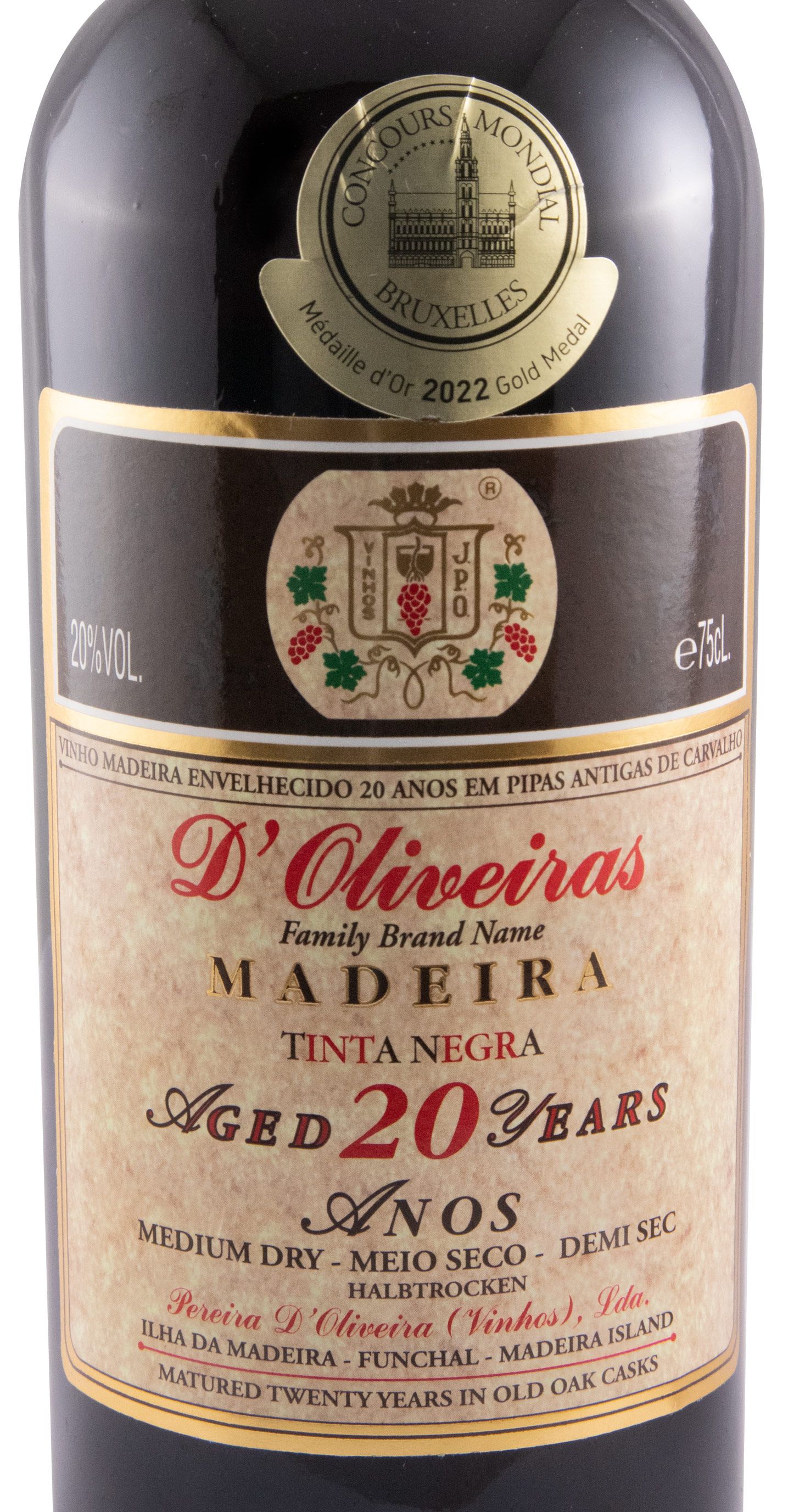 Madeira D'Oliveiras Tinta Negra Medium Dry 20 years