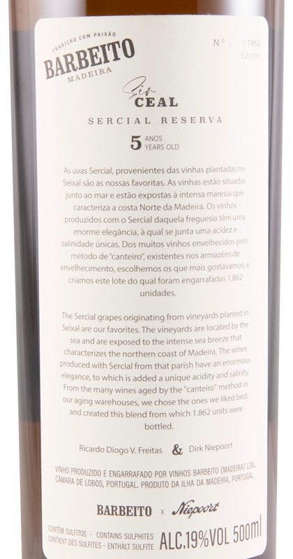 Madeira Barbeito & Niepoort Sir Ceal 5 anos 50cl