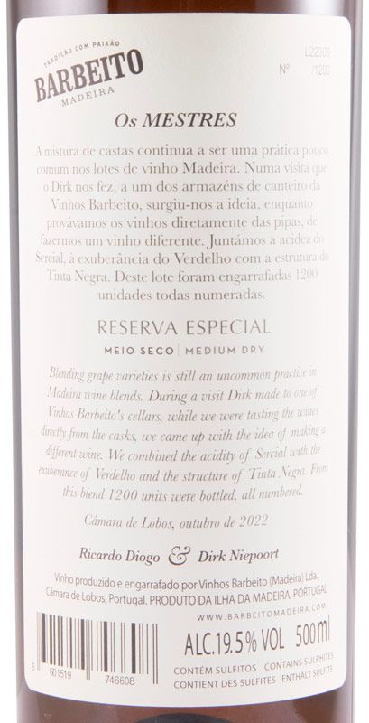 Madeira Barbeito & Niepoort Os Mestres Reserva Especial 50cl