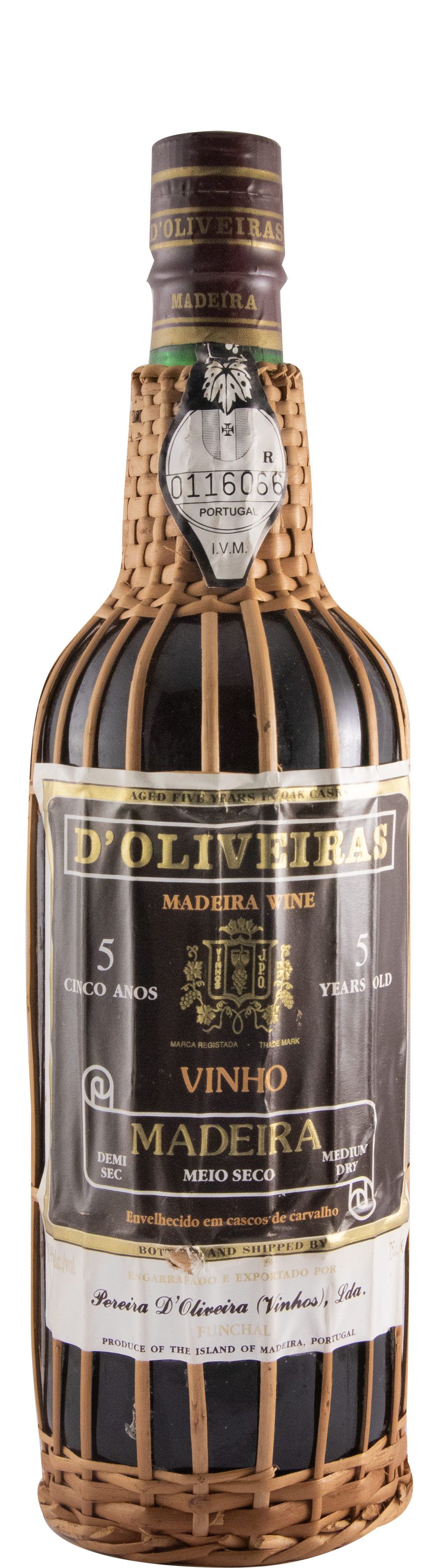 Madeira D'Oliveiras Meio Seco 5 anos (garrafa empalhada)