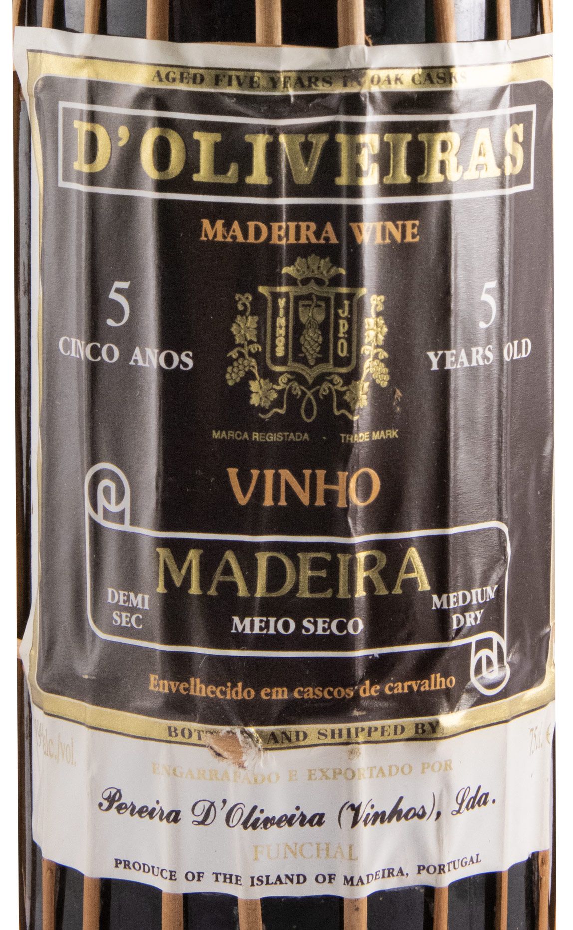 Madeira D'Oliveiras Meio Seco 5 anos (garrafa empalhada)