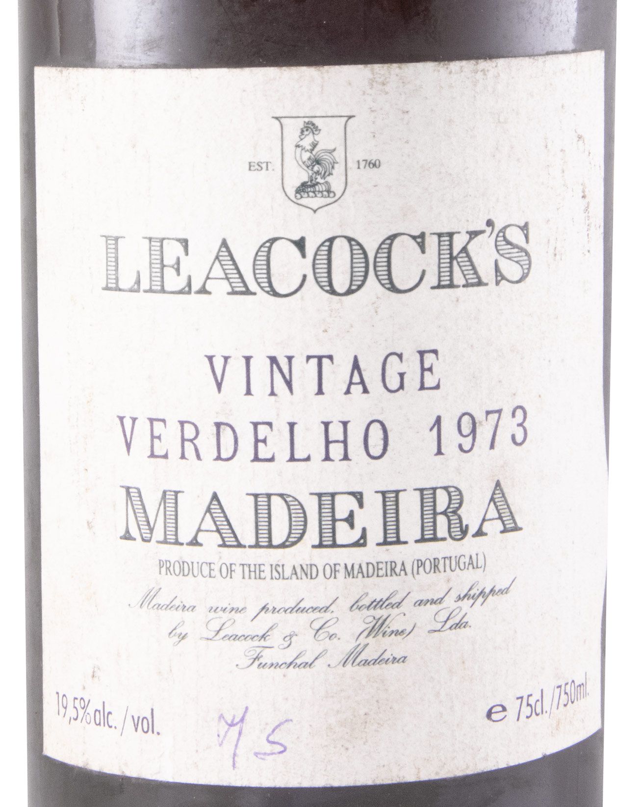 1973 Madeira Leacock's Verdelho