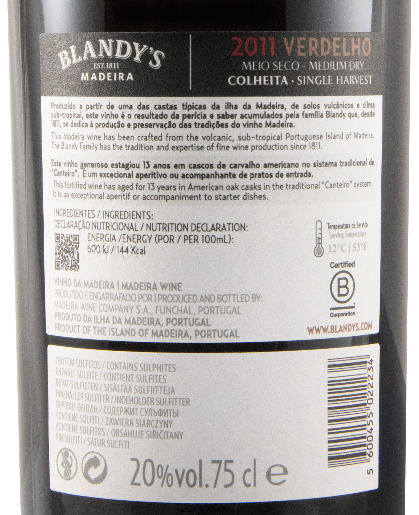 2011 Madeira Blandy's Verdelho