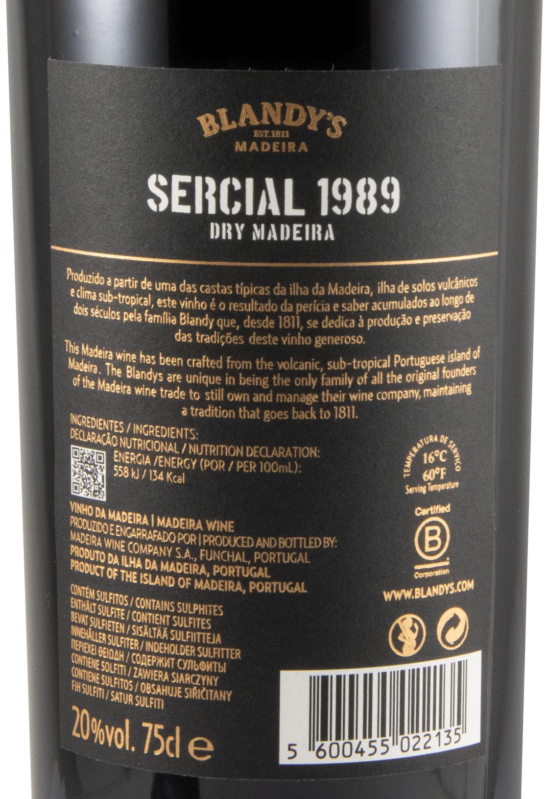 1989 Madeira Blandy's Sercial