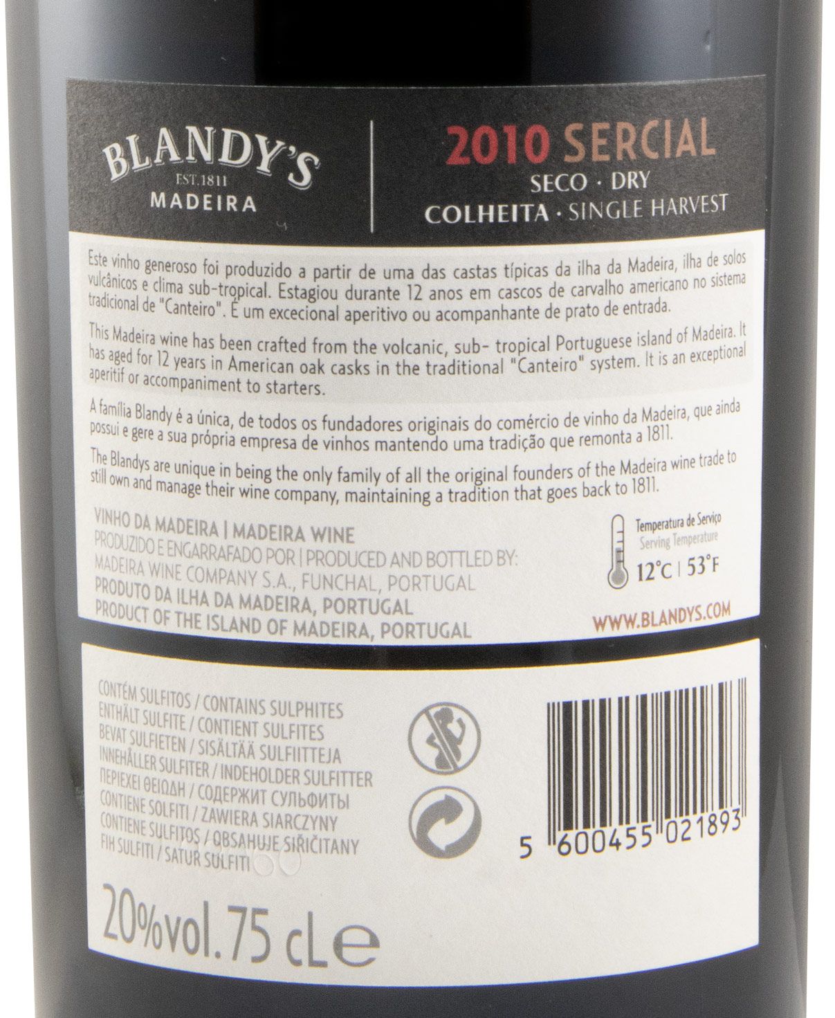 2010 Madeira Blandy's Sercial