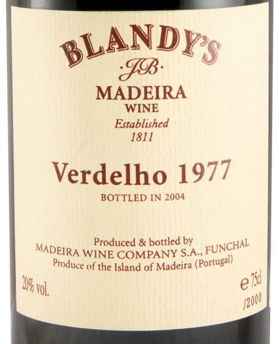 1977 Madeira Blandy's Verdelho