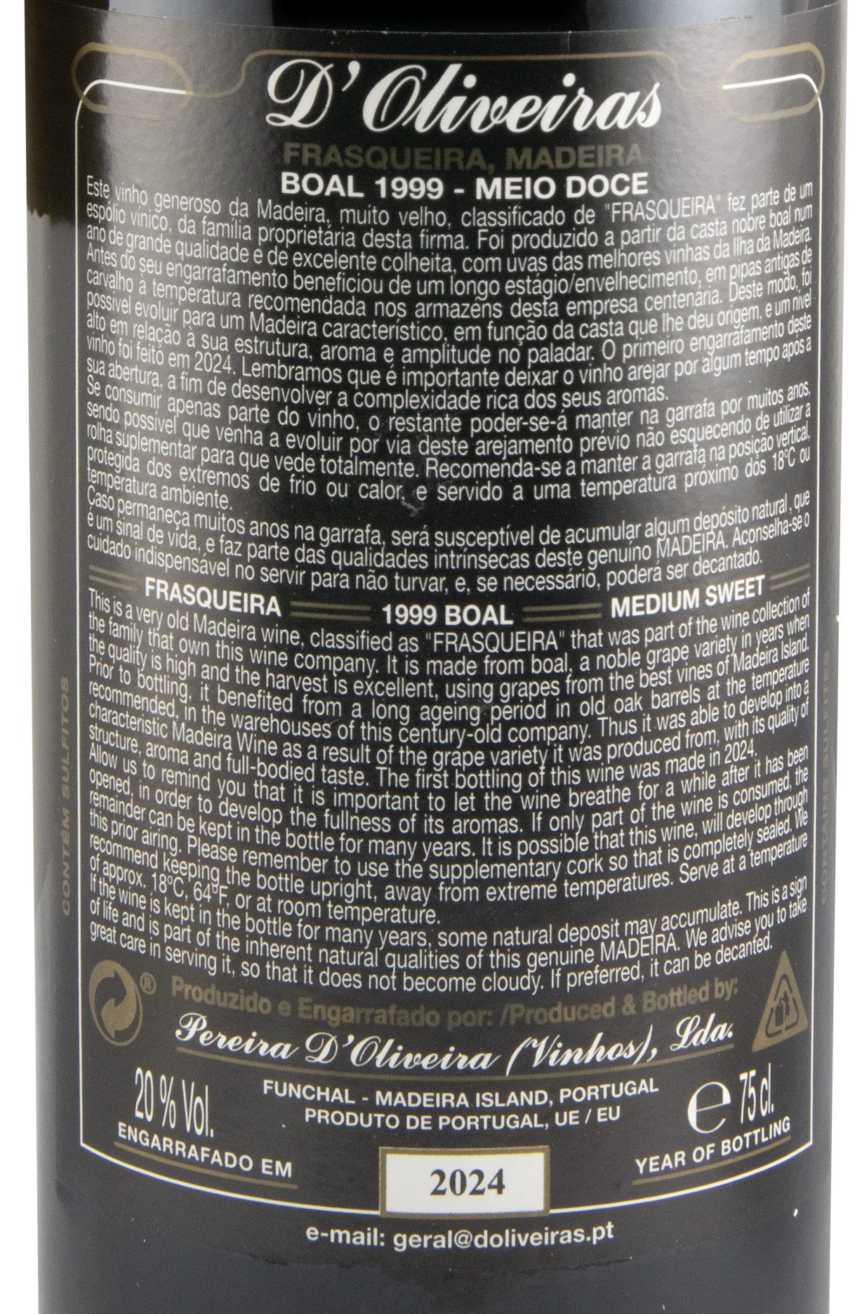 1999 Madeira D'Oliveiras Boal