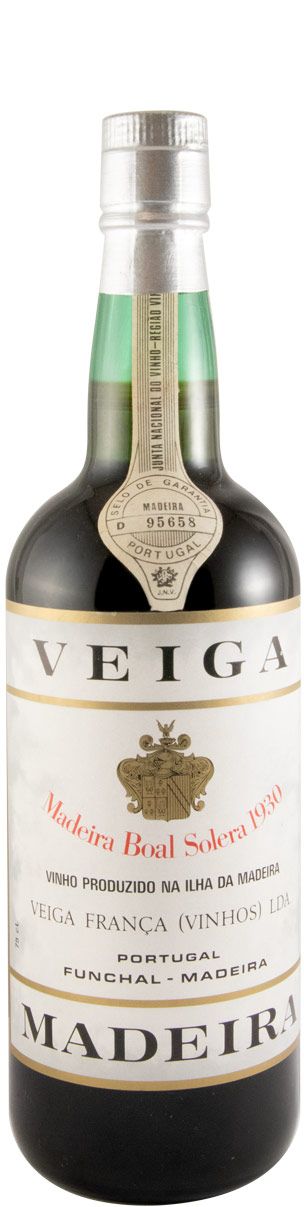 1930 Madeira Veiga França Boal Solera (paper label)