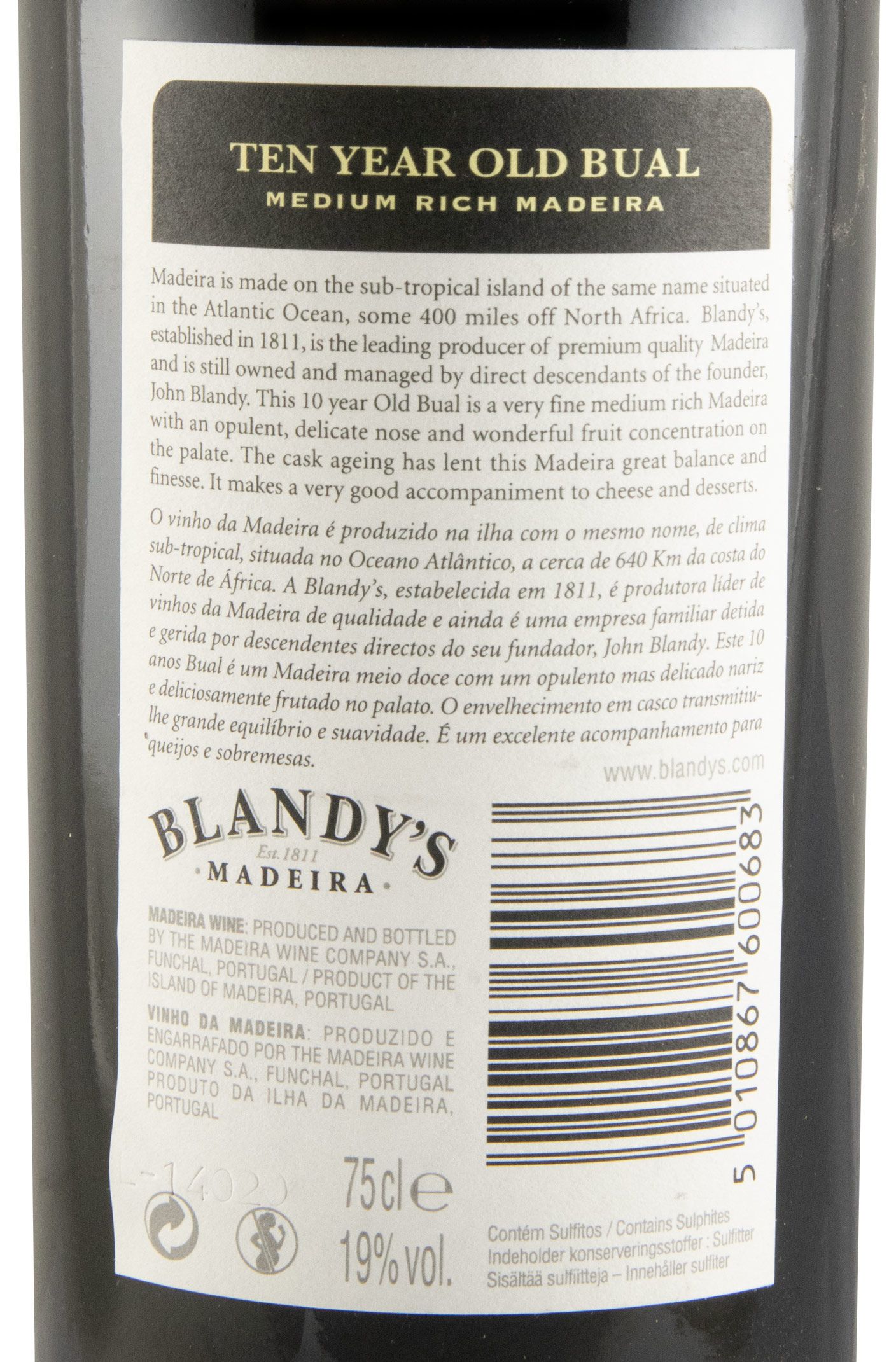 Madeira Blandy's Bual 10 anos
