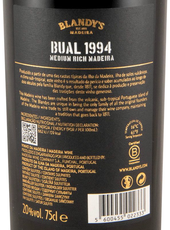 1994 Madeira Blandy's Bual