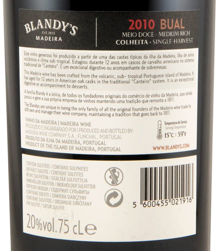 2010 Madeira Blandy's Bual