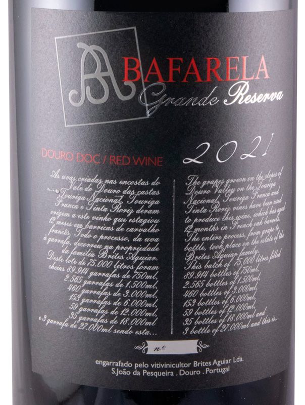 2021 Bafarela Grande Reserva tinto 6L