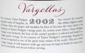 2002 Taylor's Quinta de Vargellas Vintage Porto
