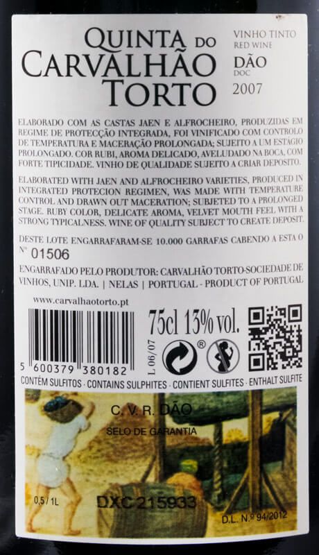 2007 Quinta do Carvalhão Torto Jaen e Alfrocheiro red