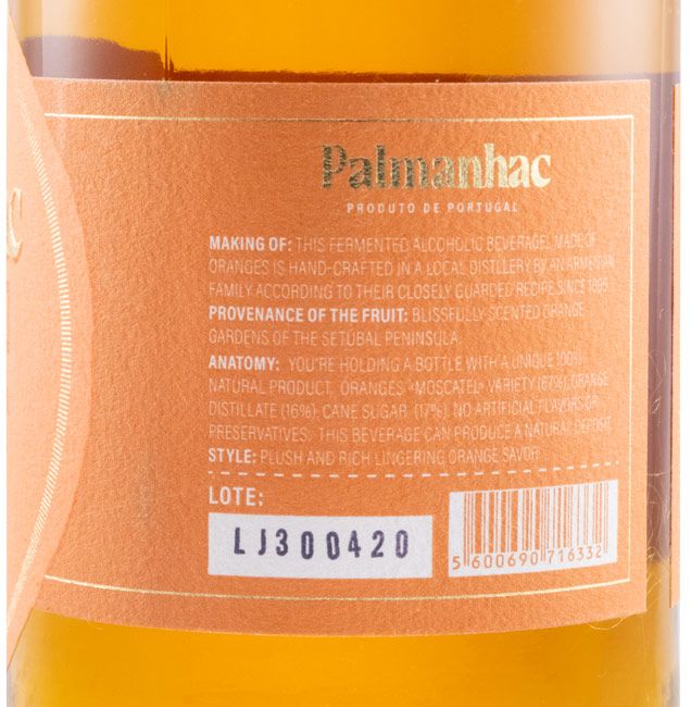 Palmanhac Bebida Espirituosa de Laranja Moscatel