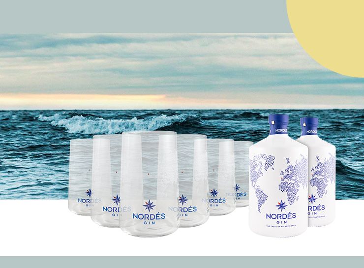 Conjunto Gin Nordés c/6 Copos (2x70cl)