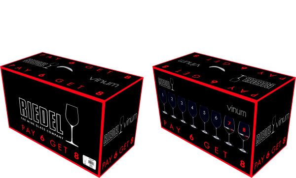 Conjunto Copos Riedel Vinum Cabernet Sauvignon & Merlot (8x65cl)