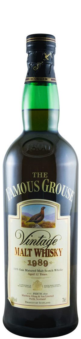 ウイスキー FAMOUS GROUSE VINTAGE MALT WHISKY 1989 Famous Grouse 12 Year Old - Vintage 1989 70cl Whisky