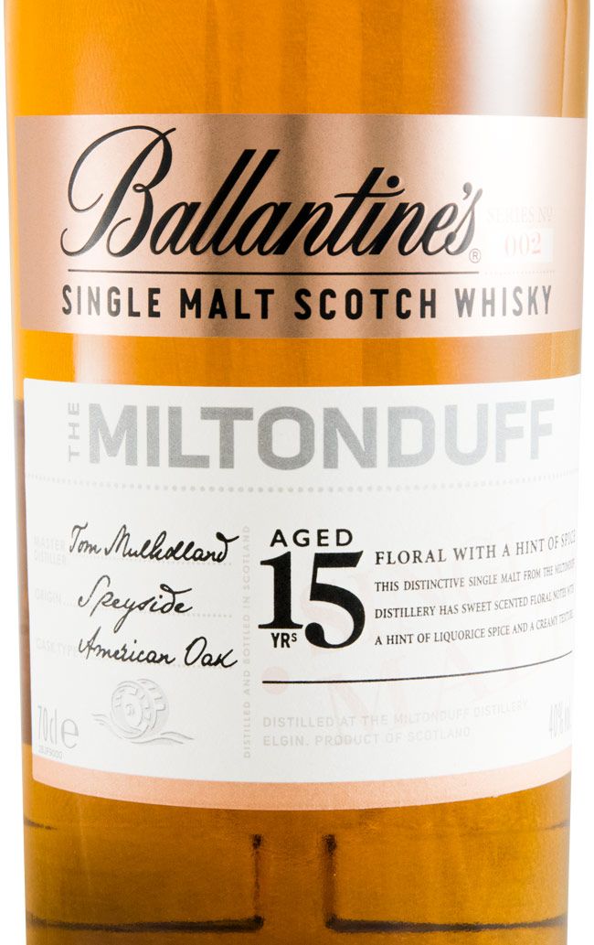 Ballantines Miltonduff 15 anos